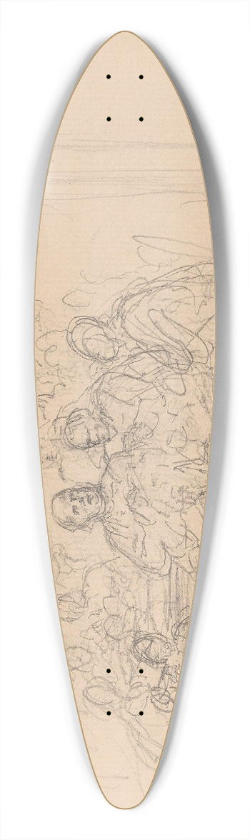 Adolph Tidemand - Stortingsmannens hjemkomst 39.3 inch art pintail longboard deck