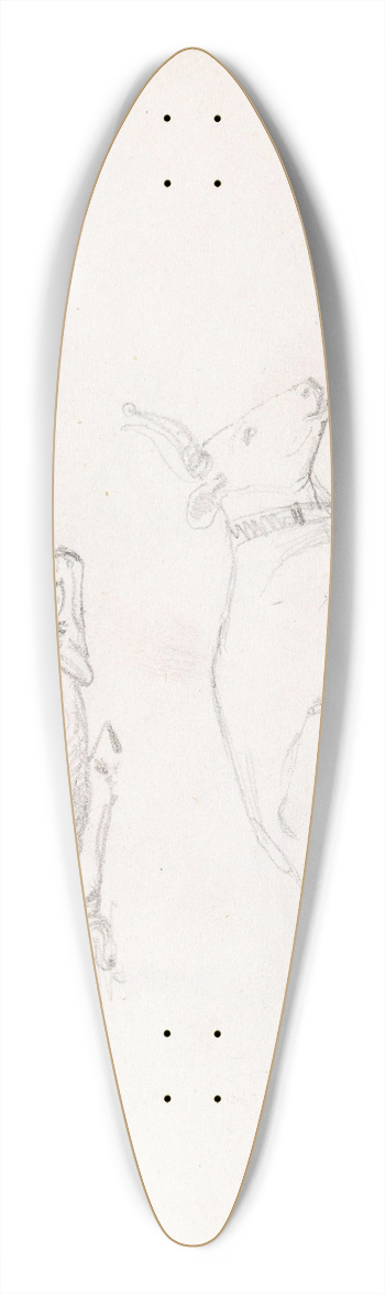 Adolph Tidemand - Studier av liggende tyr 39.3 inch art pintail longboard deck