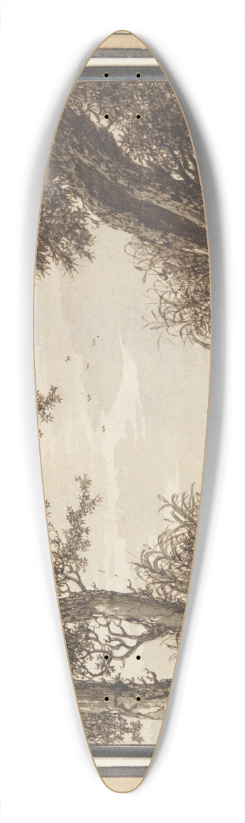 Adriaen Hendriksz. Verboom - Study ofTrees 39.3 inch art pintail longboard deck