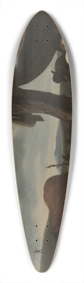 Adriaen van de Velde - Sleeping Shepherds 39.3 inch art pintail longboard deck