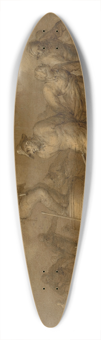 Adriaen van de Venne - Hoe Drolliger, Hoe Beter  en brunaille 39.3 inch art pintail longboard deck