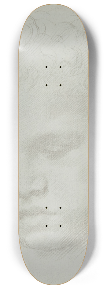 Alphonse Legros - Study of a Head 8.25 inch art skate deck