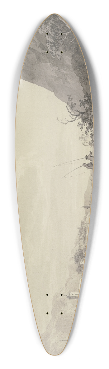 Adrian Zingg - Befestigte Stadt an einem Flu 39.3 inch art pintail longboard deck