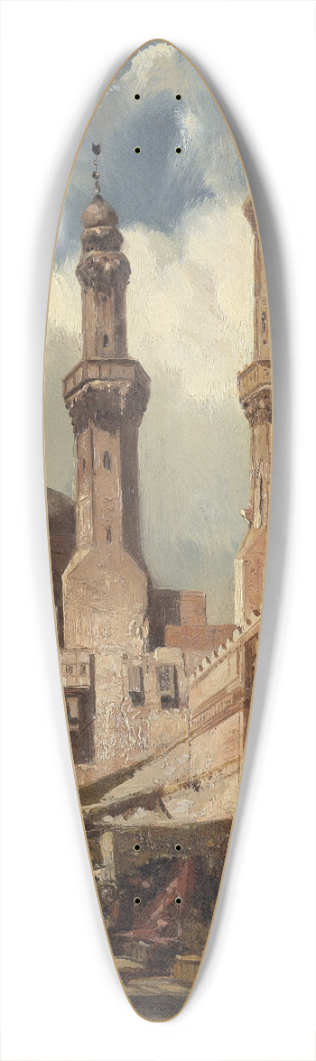 Adrien Dauzats - A Cairo Bazaar 39.3 inch art pintail longboard deck