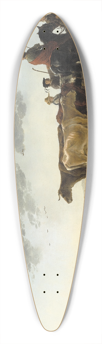 Aelbert Cuyp - Landscape with Herdsmen 39.3 inch art pintail longboard deck
