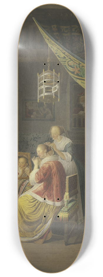 Jan Frederik Schierecke - Young Lady at Her Toilette 8.25 inch art skate deck