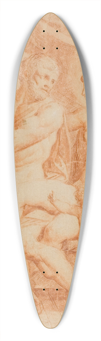After Annibale Carracci - Hercules and Iole 39.3 inch art pintail longboard deck