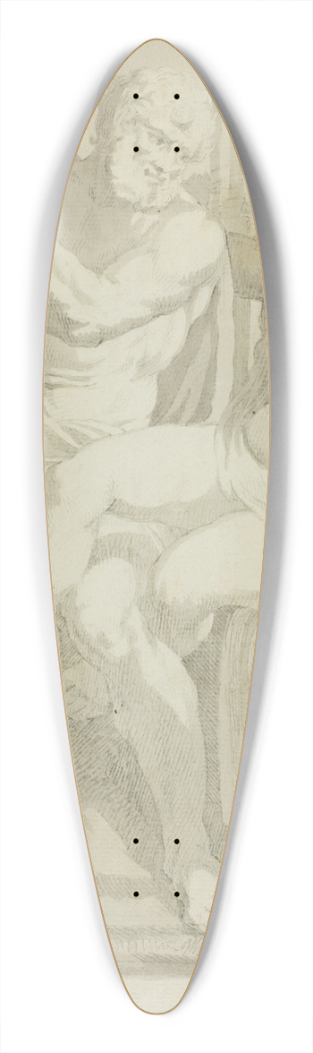 After Annibale Carracci - Hercules and Iole 39.3 inch art pintail longboard deck