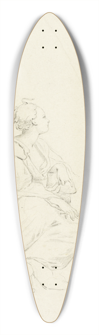 After Correggio - Cardinal Virtues or Saint Euphemia 39.3 inch art pintail longboard deck