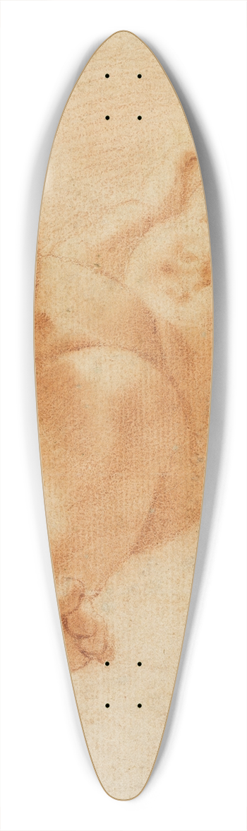 After Correggio - Foreshortened Putto 39.3 inch art pintail longboard deck