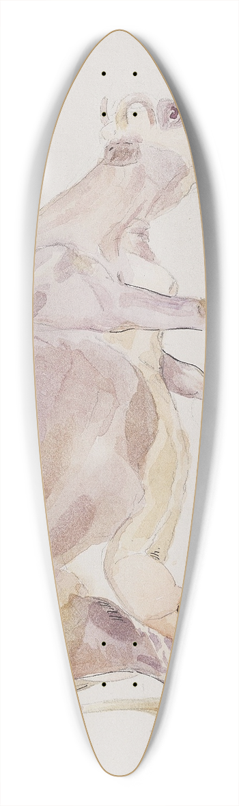 Agnes Lunn - Stende ko 39.3 inch art pintail longboard deck