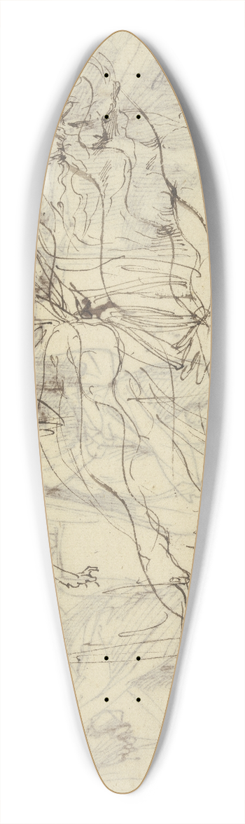 Agostino Carracci - Studien zu einem Heiligen Hieronymus 39.3 inch art pintail longboard deck