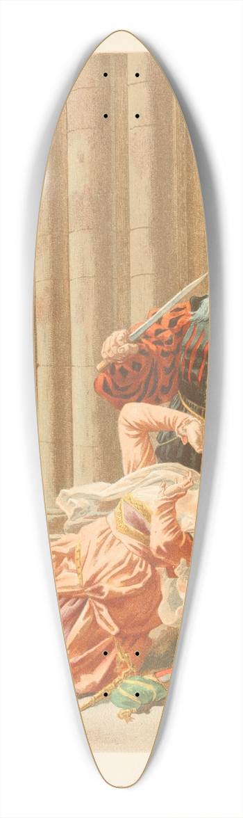 A. Guillon - La barbe bleue 39.3 inch art pintail longboard deck