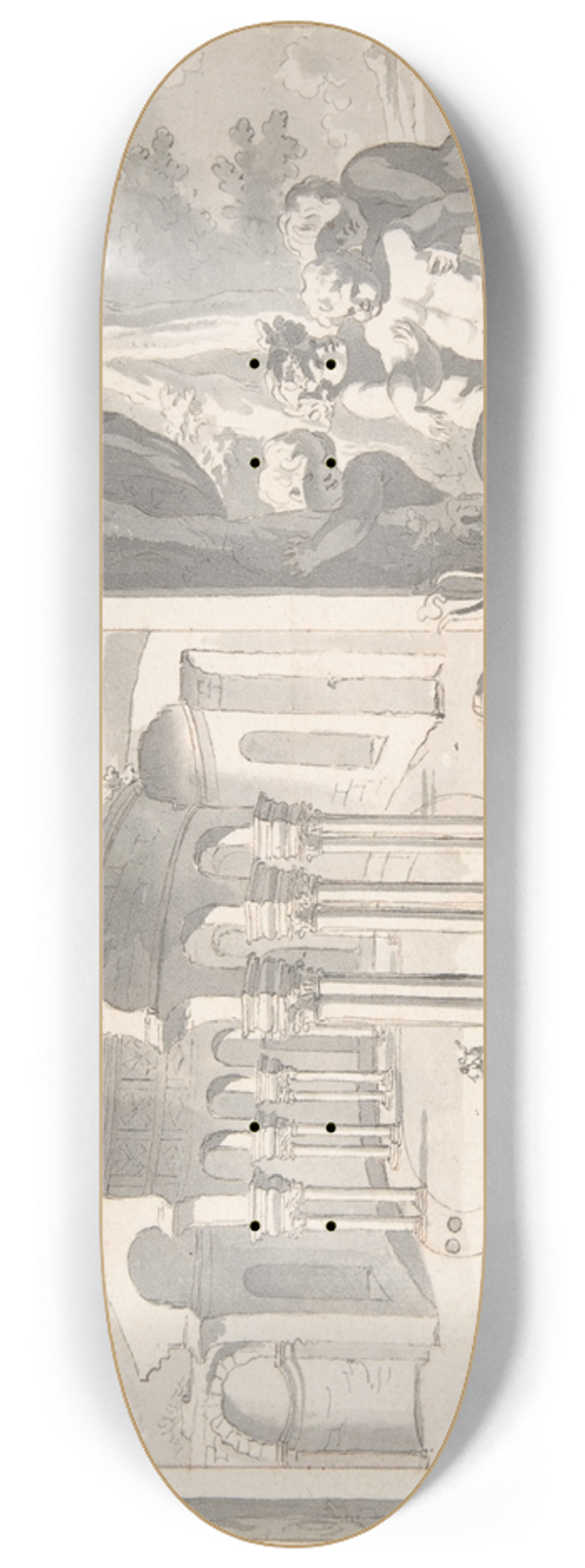 Jan Goeree - A Reconstructon of an Undefined Building 8.25 inch art skate deck