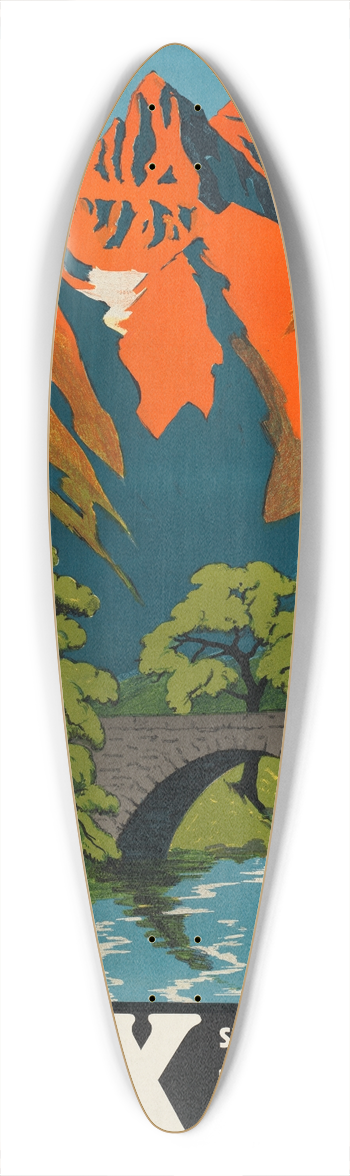 Aime-Felix Nicollerat - Bex Brine Baths 39.3 inch art pintail longboard deck