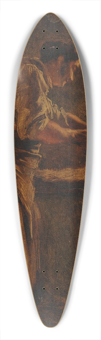 Aim Morot - Le forgeron Stade de cration esquisse 39.3 inch art pintail longboard deck