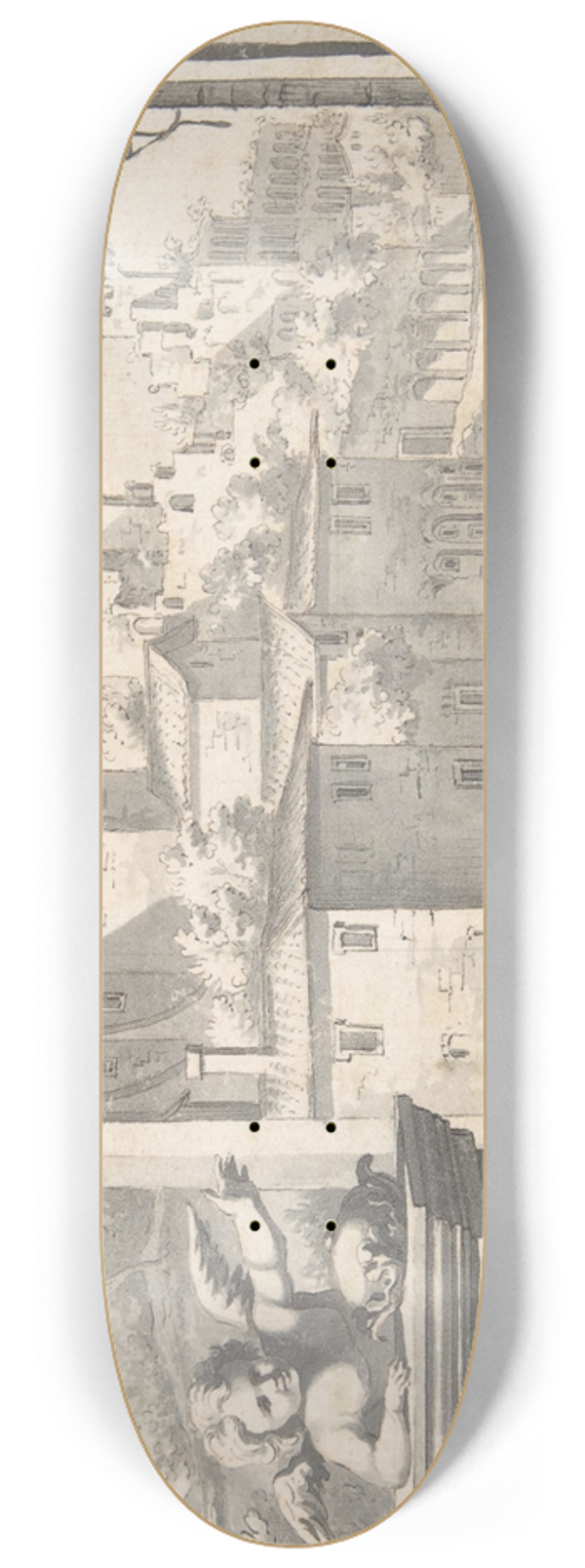 Jan Goeree - View of the Ruins of the Palatine Hill before 8.25 inch art skate deck
