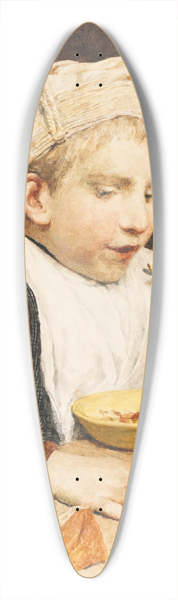 Albert Anker - Knabe Mit Mtze Beim Essen 39.3 inch art pintail longboard deck