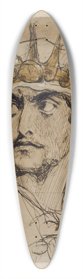 Albert Anker - Kopf eines jdischen Knigs (David) 39.3 inch art pintail longboard deck