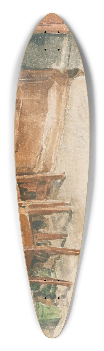 Albert Anker - Living Room Corner With Laundry Basket 39.3 inch art pintail longboard deck
