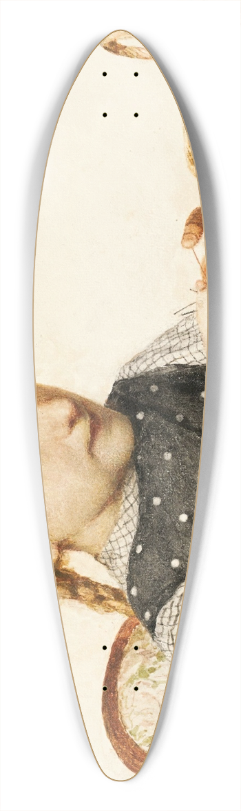 Albert Anker - Strickendes Mdchen 39.3 inch art pintail longboard deck