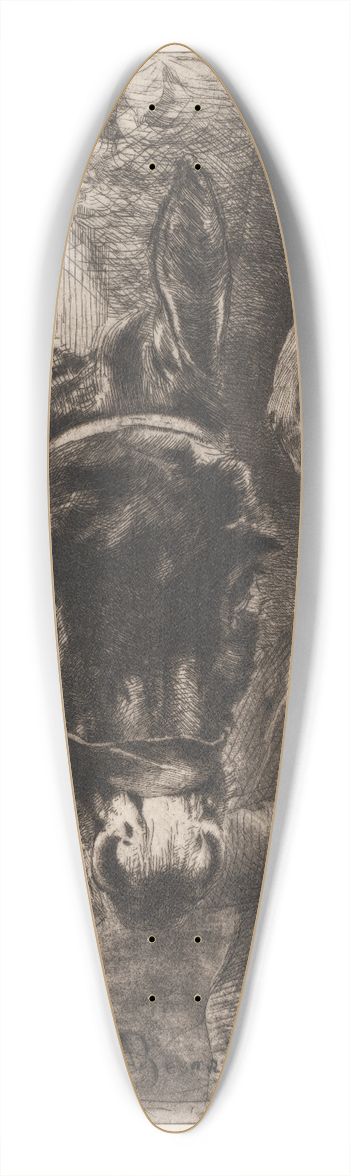 Albert Besnard - Robert Besnard and His Donkey (Robert Besnard et son ne) 39.3 inch art pintail longboard deck