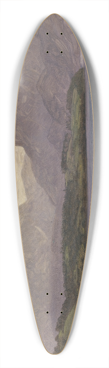 Albert Bierstadt - Alaskan Coast Range 39.3 inch art pintail longboard deck