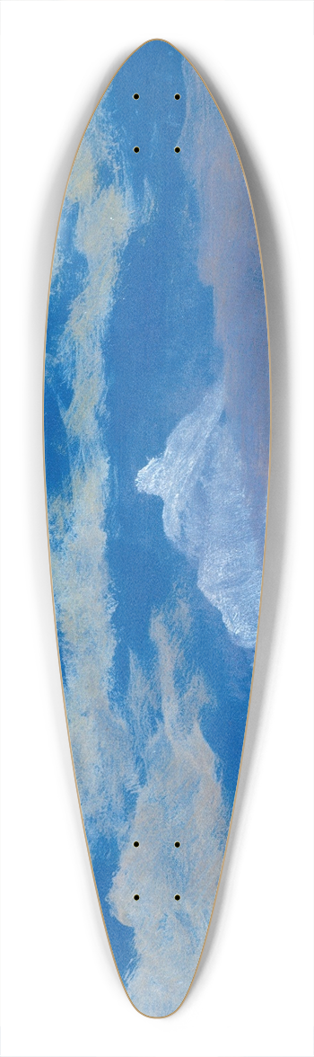 Albert Bierstadt - Cloud Study With Mountain Peak 39.3 inch art pintail longboard deck