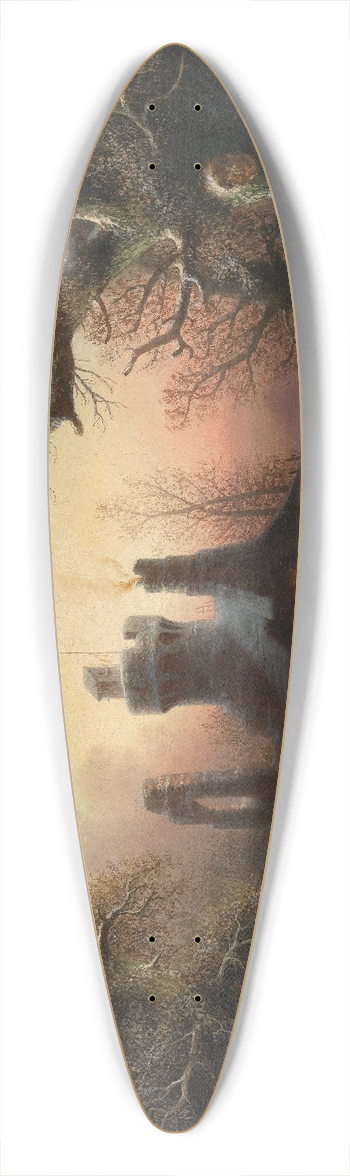 Albert Bredow - A Winter Evening 39.3 inch art pintail longboard deck