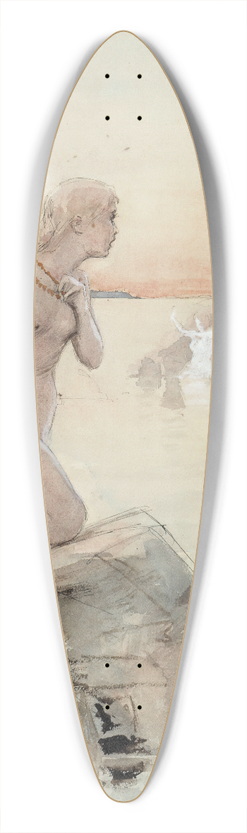 Albert Edelfelt - Aino 39.3 inch art pintail longboard deck
