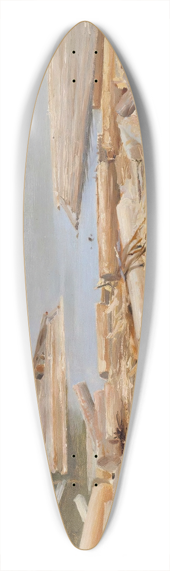 Albert Edelfelt - Log Raft 39.3 inch art pintail longboard deck