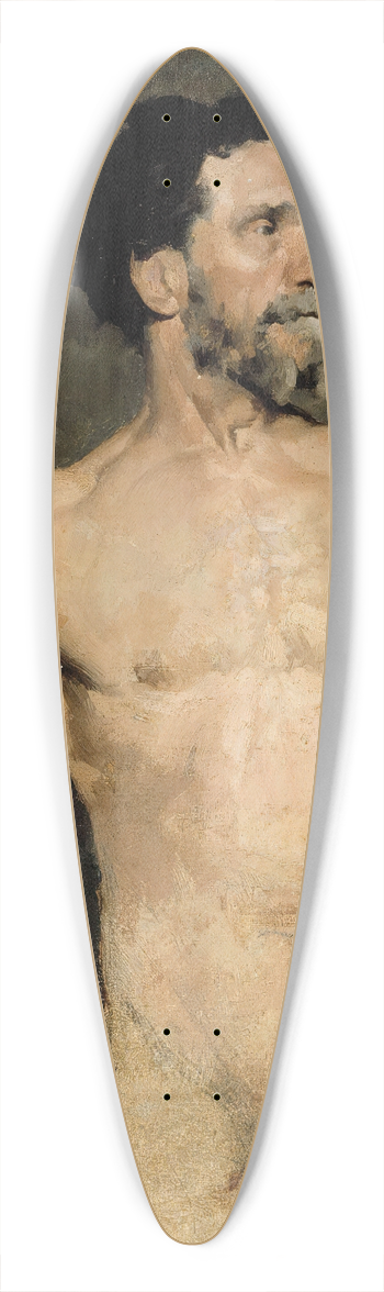 Albert Edelfelt - Male Model, Study 39.3 inch art pintail longboard deck