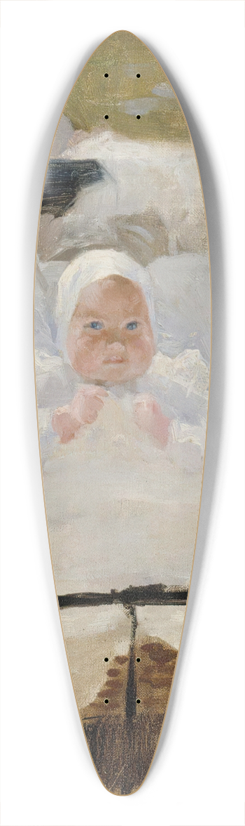 Albert Edelfelt - The Artists Son Erik In A Pram 39.3 inch art pintail longboard deck