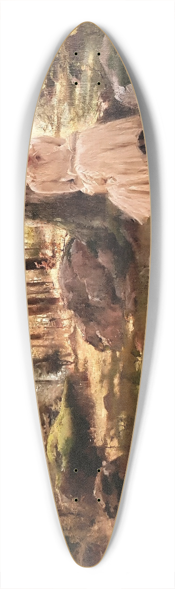 Albert Edelfelt - Under the Birches 39.3 inch art pintail longboard deck