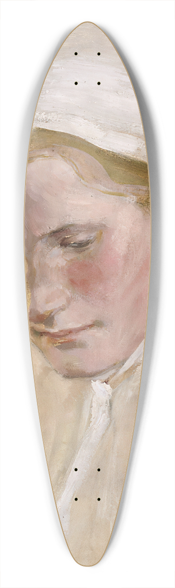 Albert Edelfelt - Womans Head 39.3 inch art pintail longboard deck