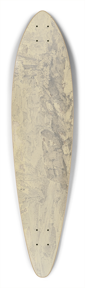 Albert Emil Kirchner - Rocky landscape near Eppan 39.3 inch art pintail longboard deck