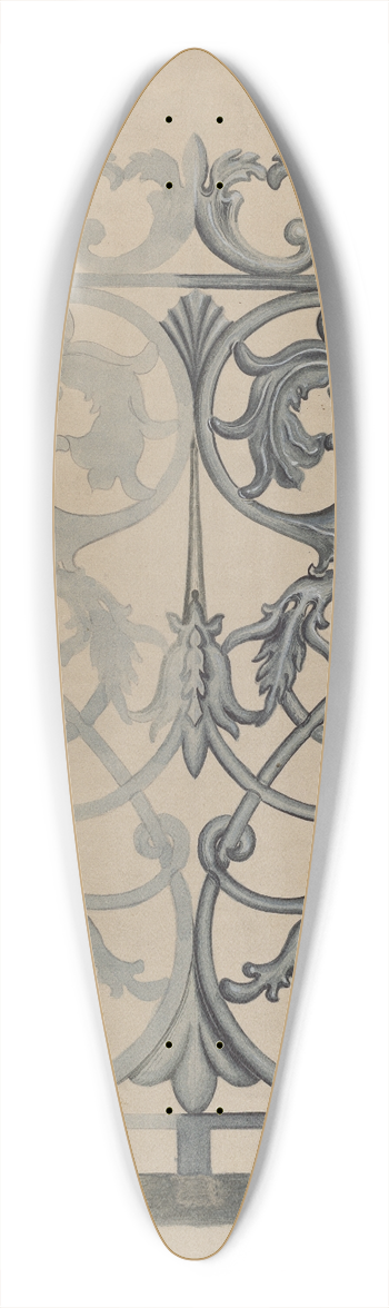 Albert Eyth - Iron Fence 39.3 inch art pintail longboard deck