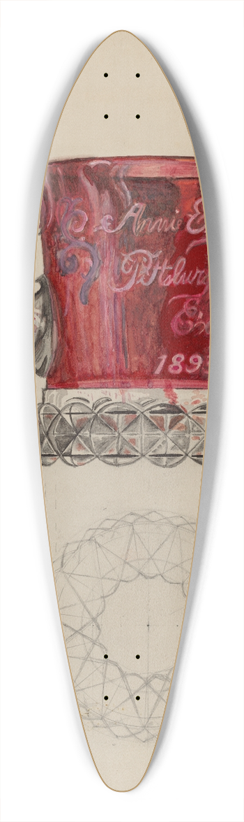Albert Eyth - Ruby Mug 39.3 inch art pintail longboard deck