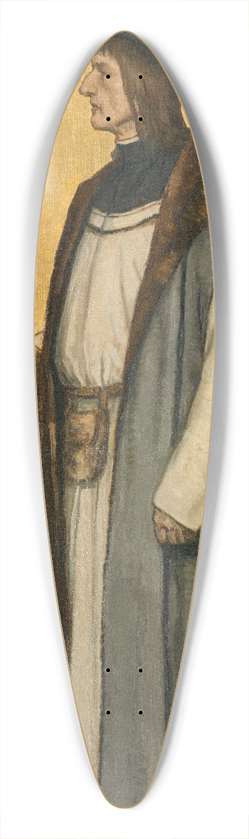 Albert Frans Lieven De Vriendt - The Architect Jan van Oudenaerde 39.3 inch art pintail longboard deck