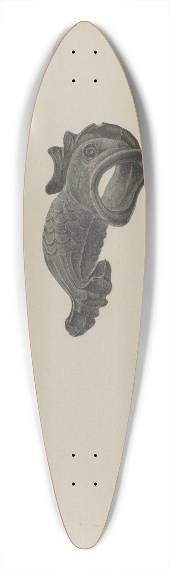 Albert Geuppert - Dolphin Ornament 39.3 inch art pintail longboard deck