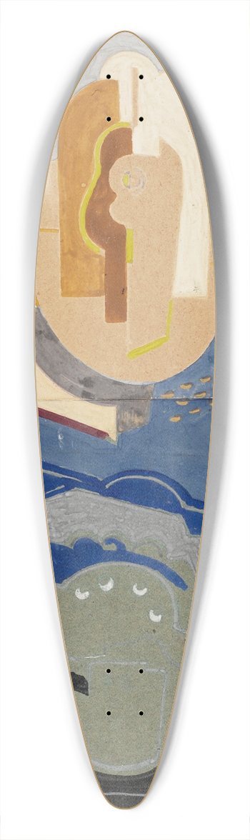 Albert Gleizes - Composition  quatre lments 39.3 inch art pintail longboard deck