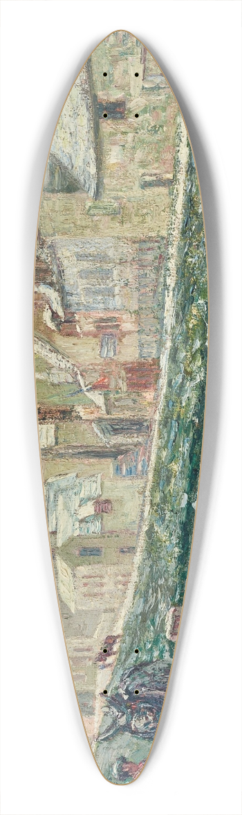Albert Gleizes - Le village de Moret-sur-Loing sous la neige 39.3 inch art pintail longboard deck