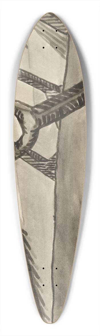 Albert Gleizes - Paysage  larbre 39.3 inch art pintail longboard deck