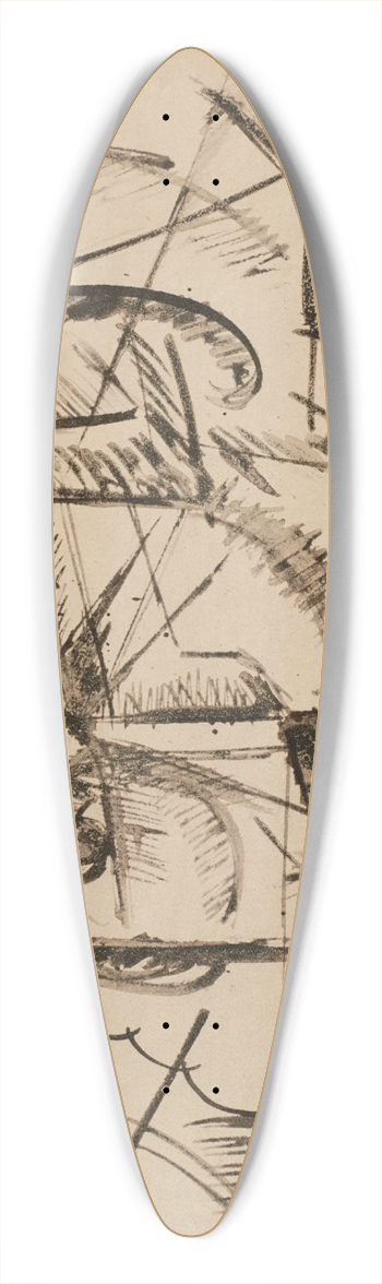 Albert Gleizes - Tte dhomme 39.3 inch art pintail longboard deck