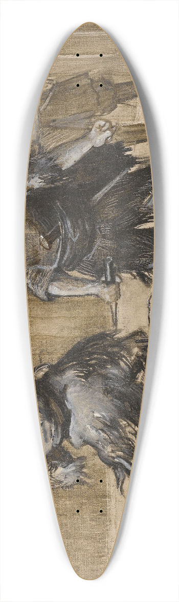 Albert Guillaume Dmarest - Han dIslande devant le tribunal 39.3 inch art pintail longboard deck