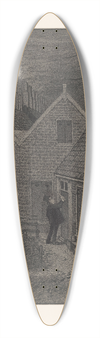 Albert Hahn - De aanzegger 39.3 inch art pintail longboard deck