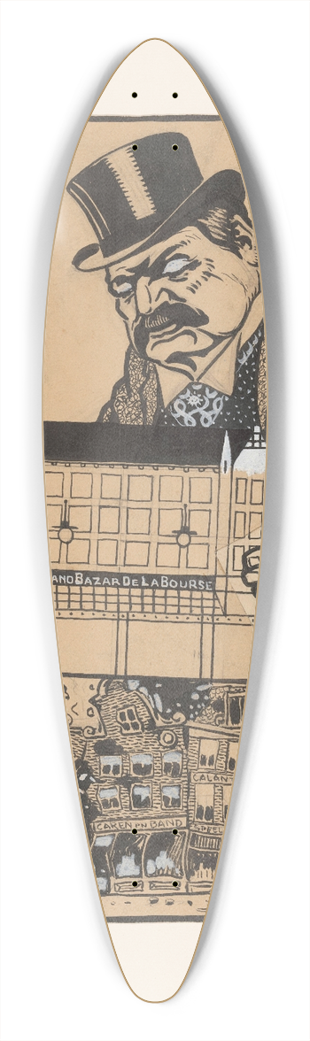 Albert Hahn - De Schnabel 39.3 inch art pintail longboard deck