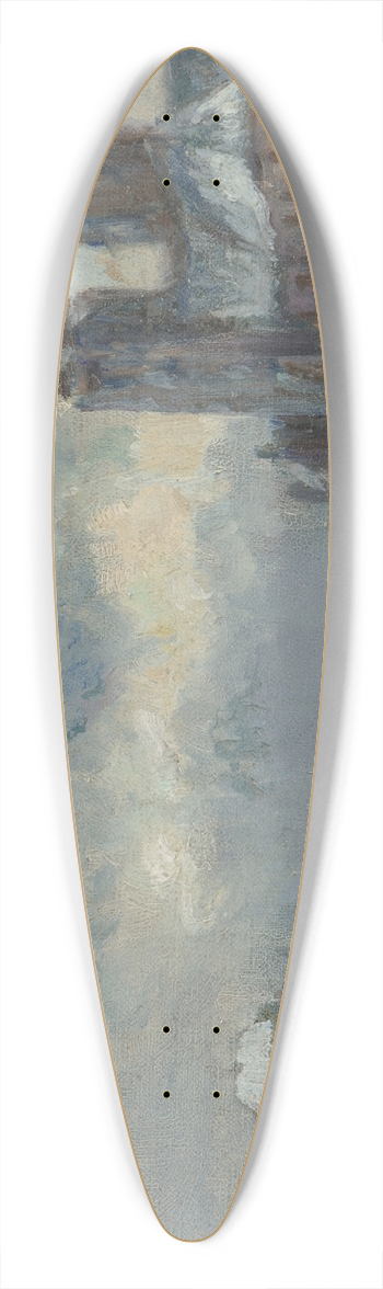 Albert Lebourg - Paris, Notre-Dame, neige 39.3 inch art pintail longboard deck