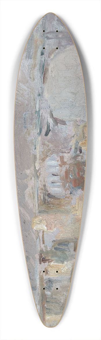 Albert Lebourg - Pont de Paris 39.3 inch art pintail longboard deck