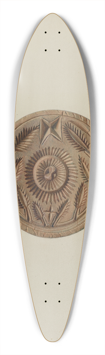 Albert Levone - Pa. German Butter Mold 39.3 inch art pintail longboard deck